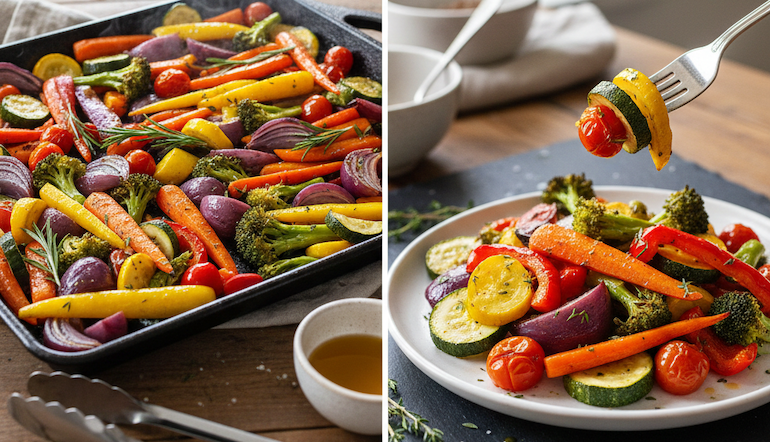 Featured recipe: Roasted vegetables 'rainbow' way in the oven